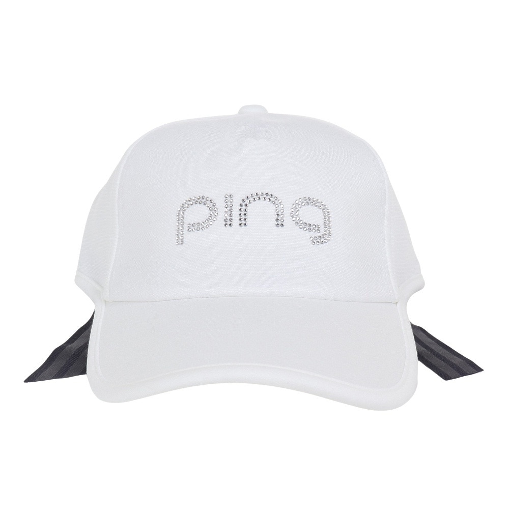 ピン（PING）（レディース）ゴルフ ラインストーン キャップ HW-L2306 WH 37143