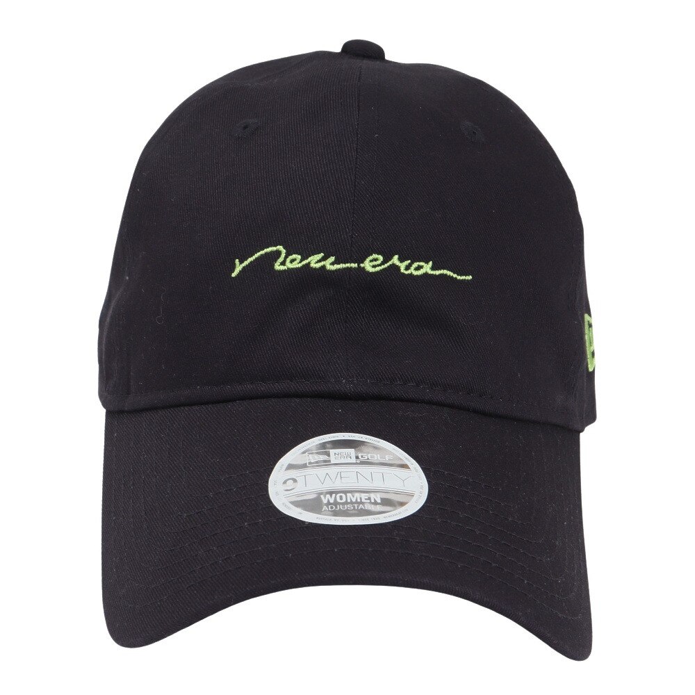 ニューエラ（NEW ERA）（レディース）ゴルフ 吸汗速乾 抗菌 9TWENTY ロングバイザー Ribbon Handwritten Logo キャップ 14109129