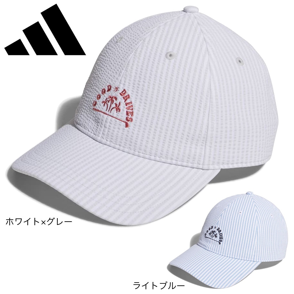 アディダス（adidas）（レディース）ゴルフ シアサッカー キャップ IKK37-IK7428W/GRY