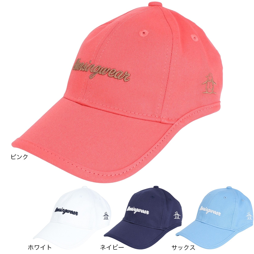 マンシングウエア（MUNSING WEAR）（レディース）ゴルフ ロゴ刺繍 イヤーカーブキャップ MGCXJC20 PK00