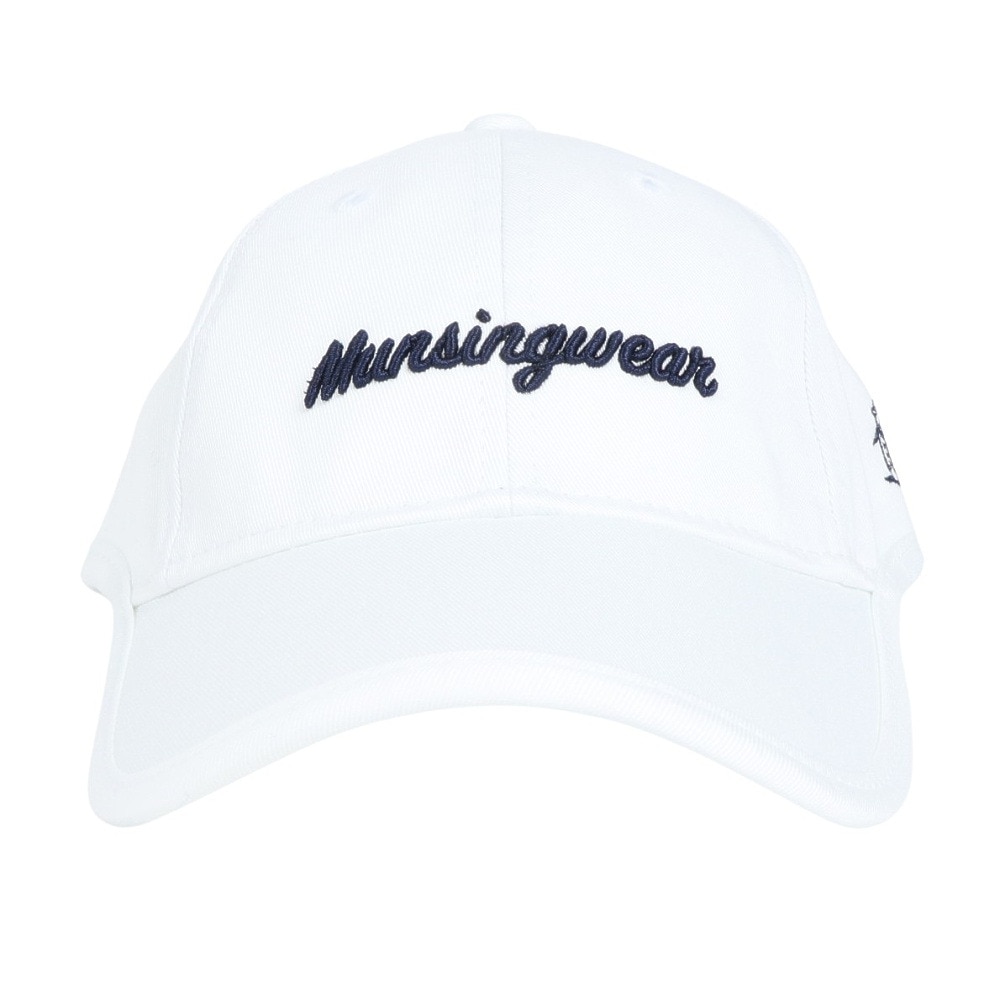 マンシングウエア（MUNSING WEAR）（レディース）ゴルフ ロゴ刺繍 イヤーカーブキャップ MGCXJC20 WH00