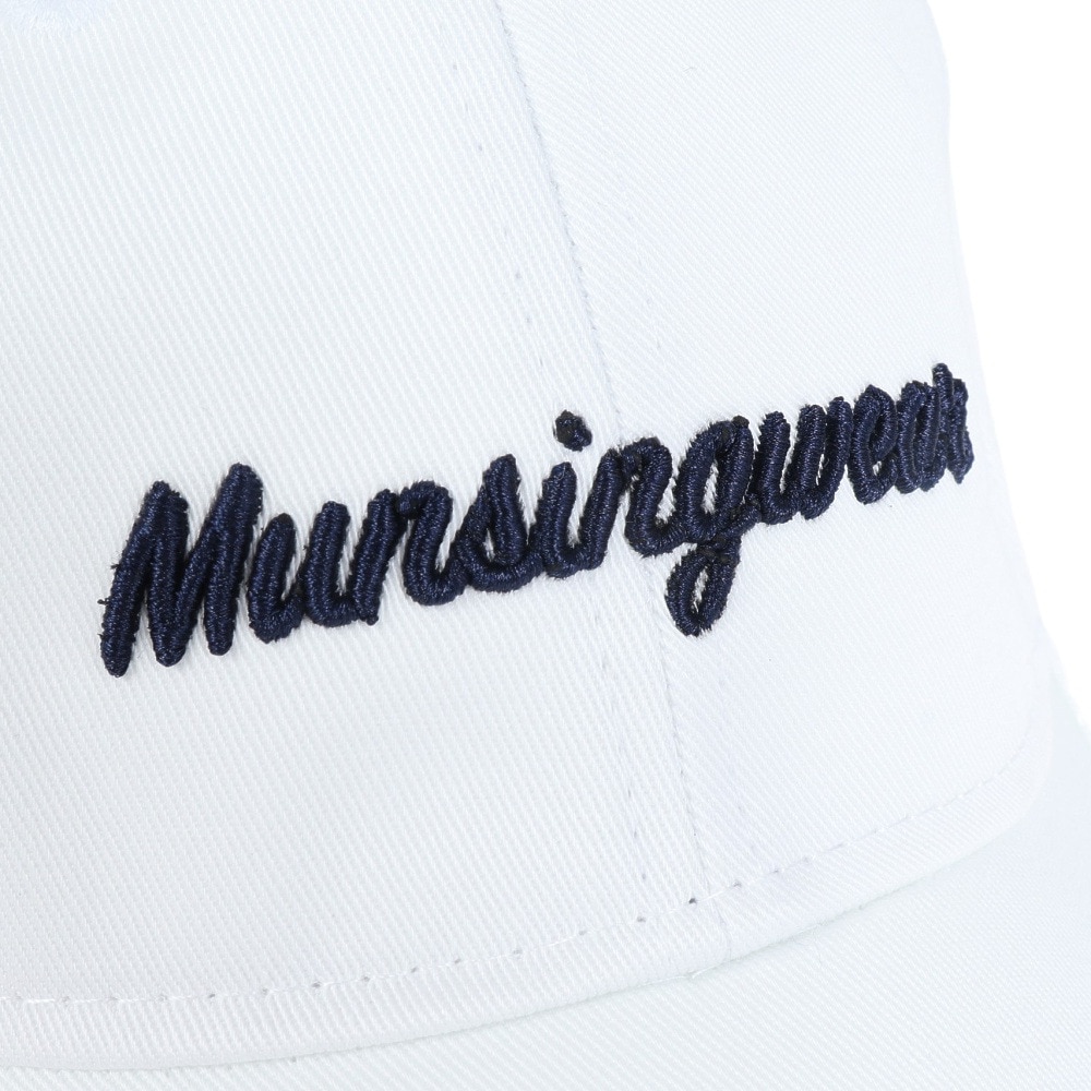 マンシングウエア（MUNSING WEAR）（レディース）ゴルフ ロゴ刺繍 イヤーカーブキャップ MGCXJC20 WH00