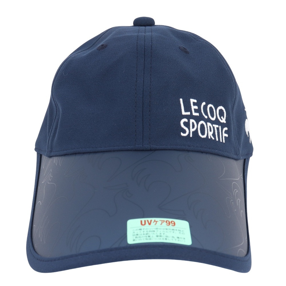 ルコックスポルティフ（lecoqsportif）（レディース）ゴルフ 吸汗速乾 抗菌防臭 つば広 UV セルキャップ QGCXJC05 NV00