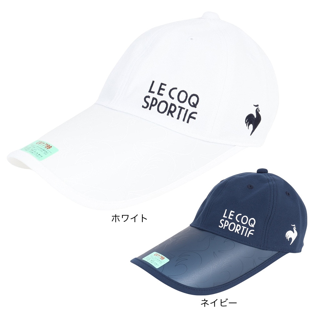 ルコックスポルティフ（lecoqsportif）（レディース）ゴルフ 吸汗速乾 抗菌防臭 つば広 UV セルキャップ QGCXJC05 NV00