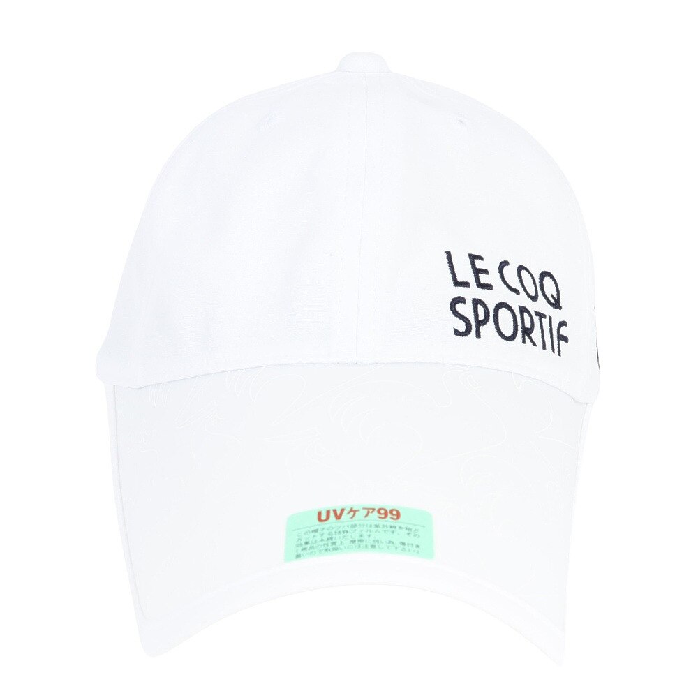 ルコックスポルティフ（lecoqsportif）（レディース）ゴルフ 吸汗速乾 抗菌防臭 つば広 UV セルキャップ QGCXJC05 WH00