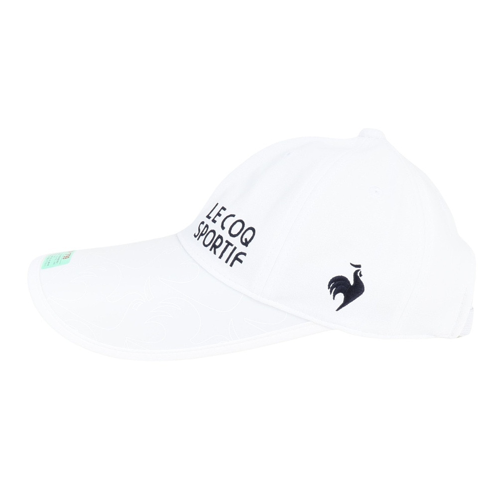 ルコックスポルティフ（lecoqsportif）（レディース）ゴルフ 吸汗速乾 抗菌防臭 つば広 UV セルキャップ QGCXJC05 WH00