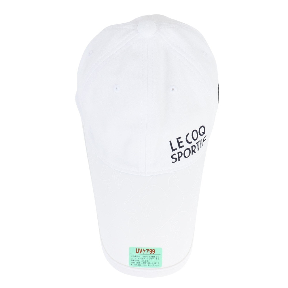 ルコックスポルティフ（lecoqsportif）（レディース）ゴルフ 吸汗速乾 抗菌防臭 つば広 UV セルキャップ QGCXJC05 WH00