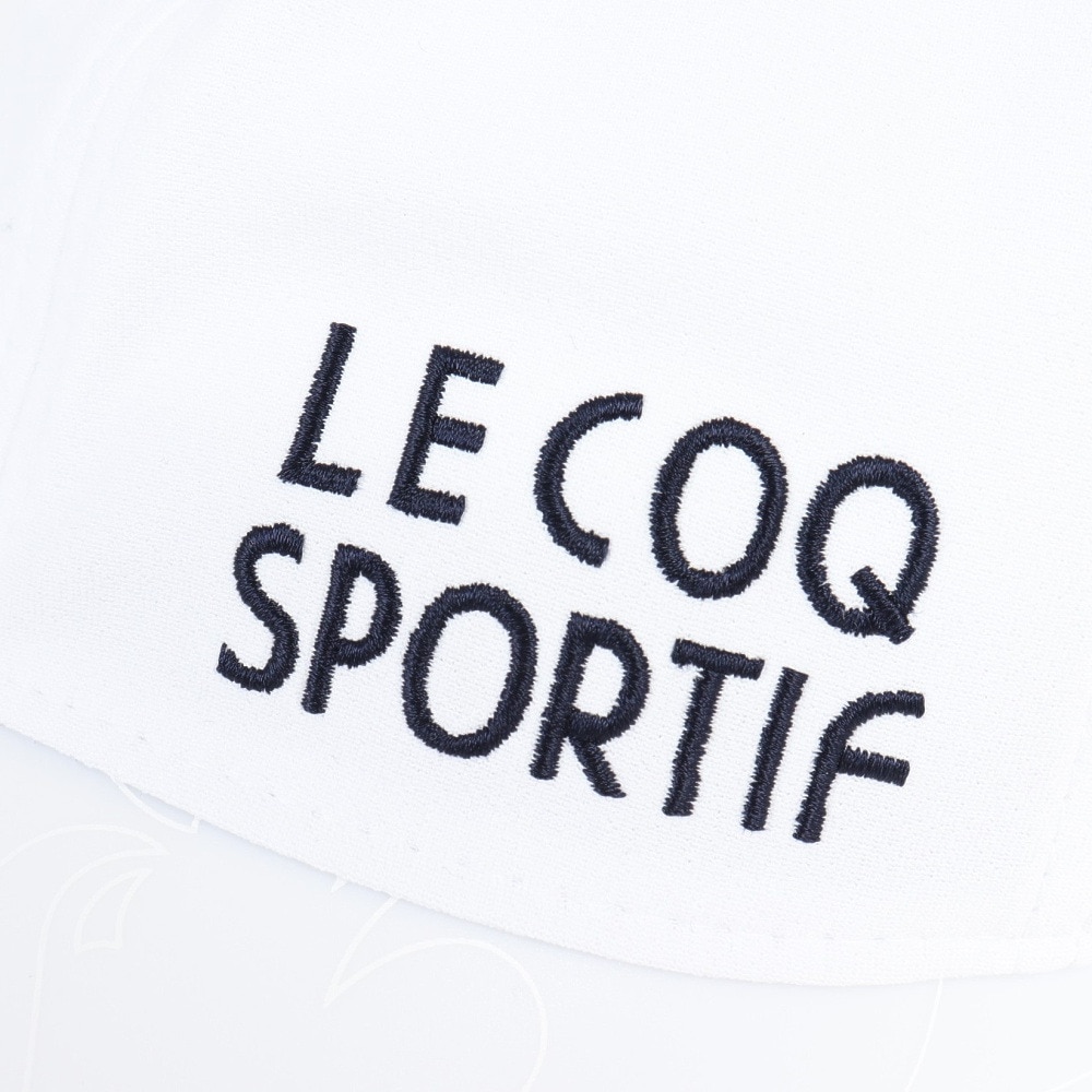 ルコックスポルティフ（lecoqsportif）（レディース）ゴルフ 吸汗速乾 抗菌防臭 つば広 UV セルキャップ QGCXJC05 WH00