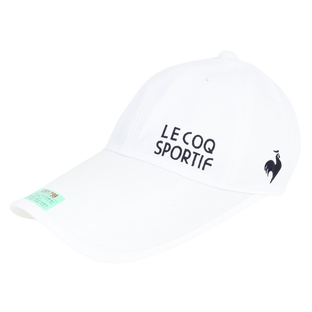 ルコックスポルティフ（lecoqsportif）（レディース）ゴルフ 吸汗速乾 抗菌防臭 つば広 UV セルキャップ QGCXJC05 WH00