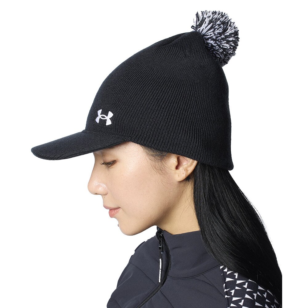 アンダーアーマー（UNDER ARMOUR）（レディース）ゴルフ ドライバー ポム ツバ付きニットビーニー 1388630 001