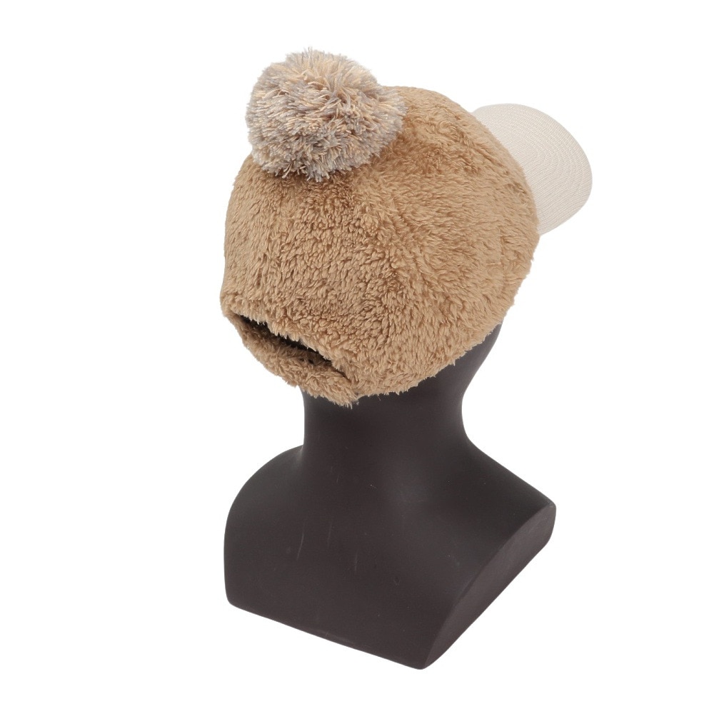 ニューエラ（NEW ERA）（レディース）ゴルフ キャップ 帽子 Womens 9THIRTY ポンポン ロングバイザー ミンクフリース キャメル 14326210