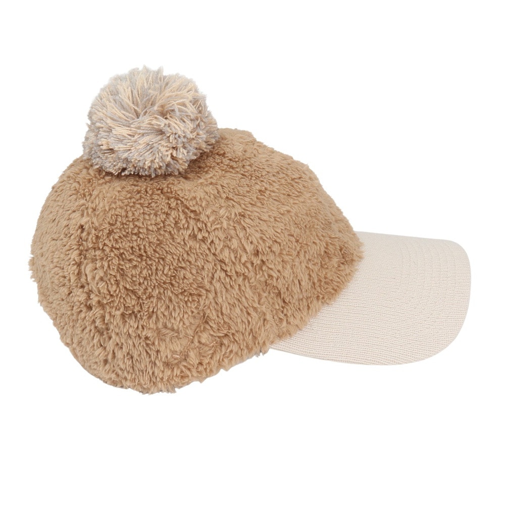 ニューエラ（NEW ERA）（レディース）ゴルフ キャップ 帽子 Womens 9THIRTY ポンポン ロングバイザー ミンクフリース キャメル 14326210