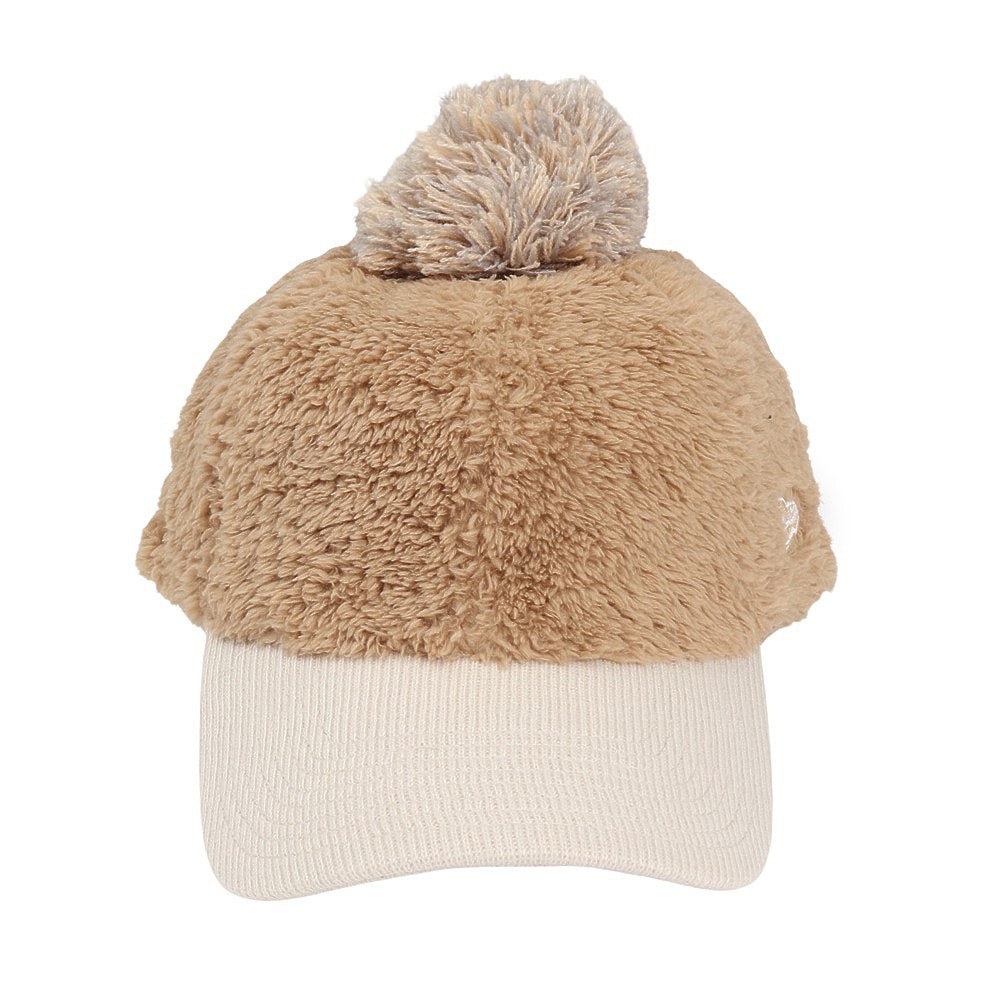 ニューエラ（NEW ERA）（レディース）ゴルフ キャップ 帽子 Womens 9THIRTY ポンポン ロングバイザー ミンクフリース キャメル 14326210