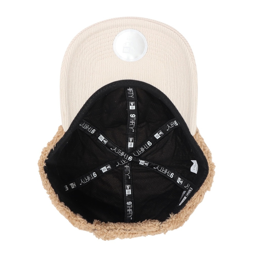 ニューエラ（NEW ERA）（レディース）ゴルフ キャップ 帽子 Womens 9THIRTY ポンポン ロングバイザー ミンクフリース キャメル 14326210