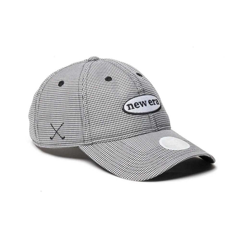ニューエラ（NEW ERA）（レディース）ゴルフ 抗菌 キャップ Womens 9THIRTY ロングバイザー ハウンズトゥース ブラック 14326212