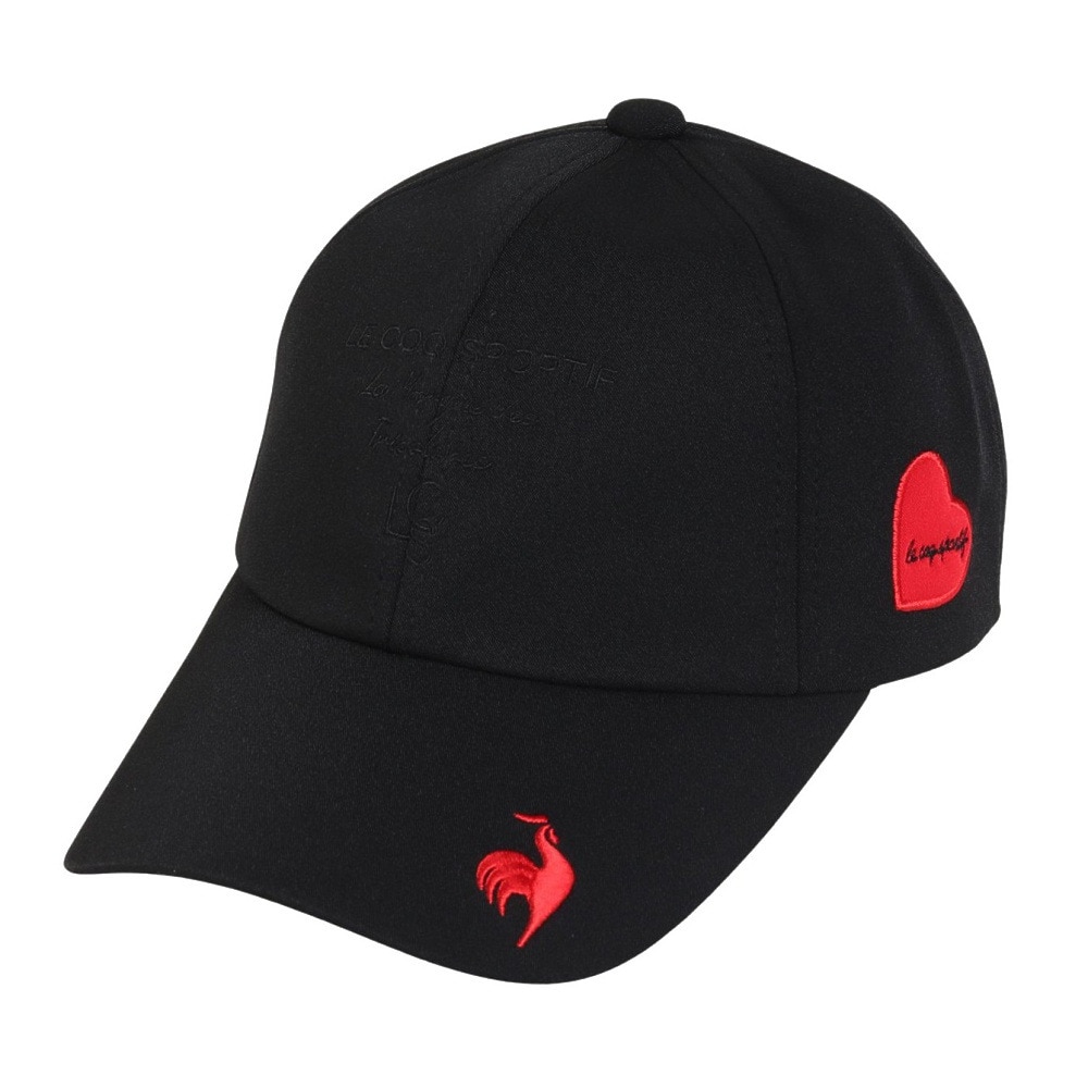ルコックスポルティフ（lecoqsportif）（レディース）ゴルフ 吸汗速乾 抗菌防臭 ハートモチーフ キャップ LG4FCP03L BK00