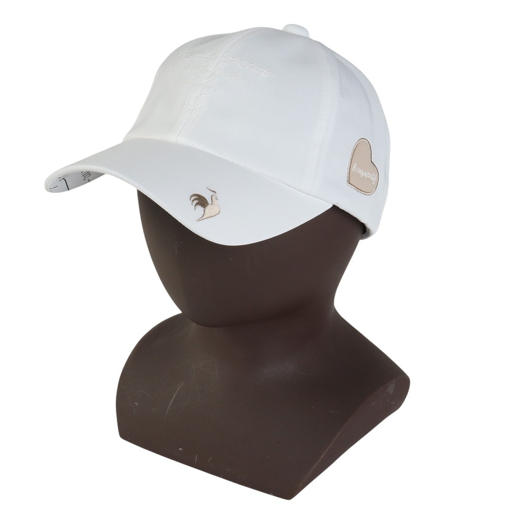 ルコックスポルティフ（lecoqsportif）（レディース）ゴルフ 吸汗速乾 抗菌防臭 ハートモチーフ キャップ LG4FCP03L WH00