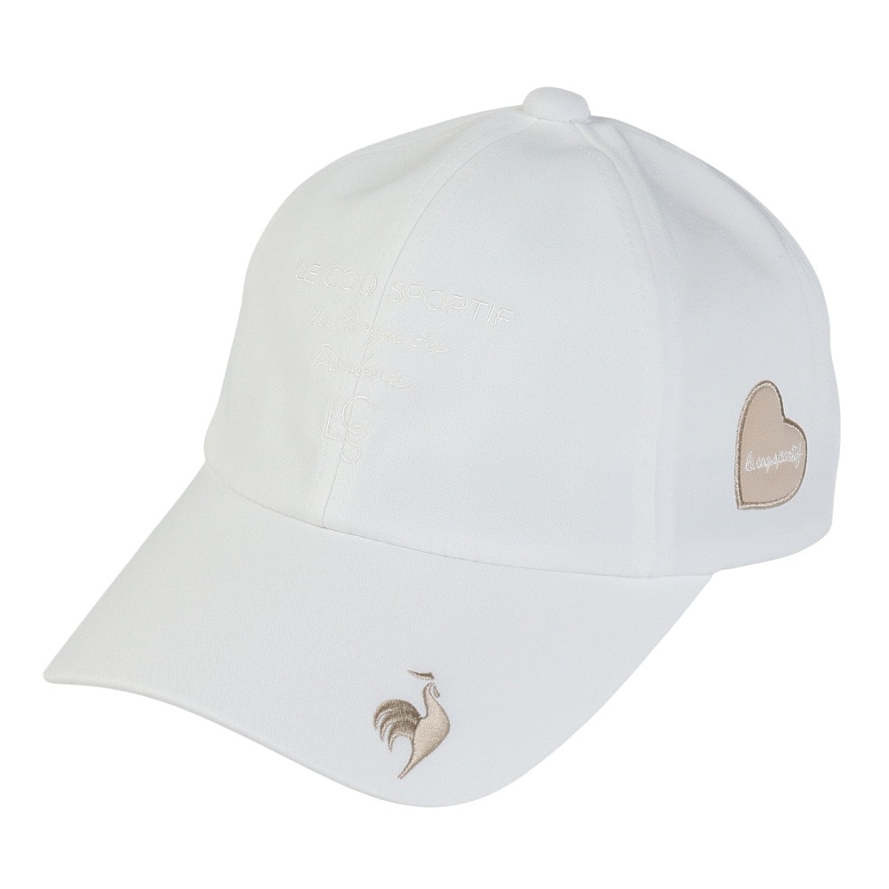 ルコックスポルティフ（lecoqsportif）（レディース）ゴルフ 吸汗速乾 抗菌防臭 ハートモチーフ キャップ LG4FCP03L WH00