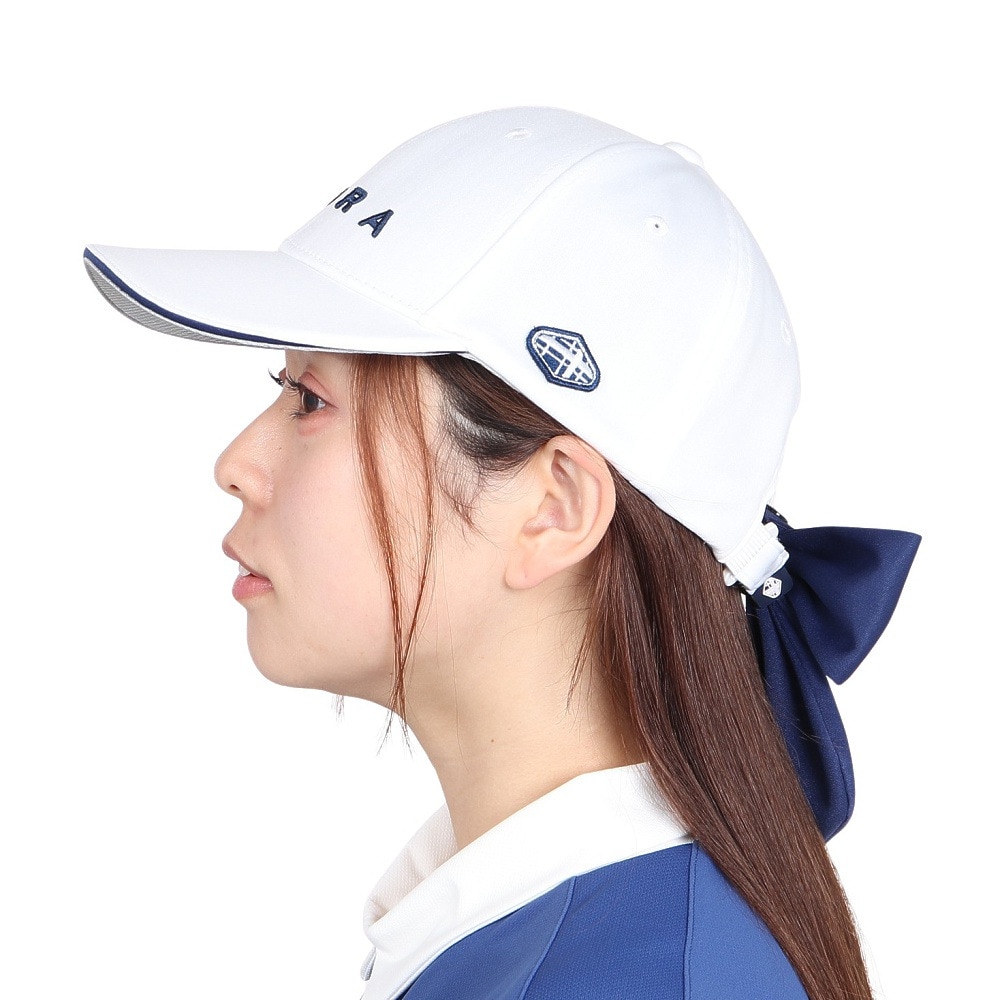 フィドラ（FIDRA）（レディース）ゴルフ 吸湿速乾 接触冷感 リボンキャップ FD5TWA10 WHT