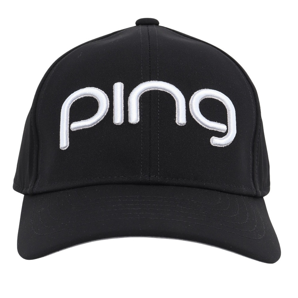 ピン（PING）（レディース）ゴルフ 撥水 ツアーキャップ HW-L2501 BK 38218