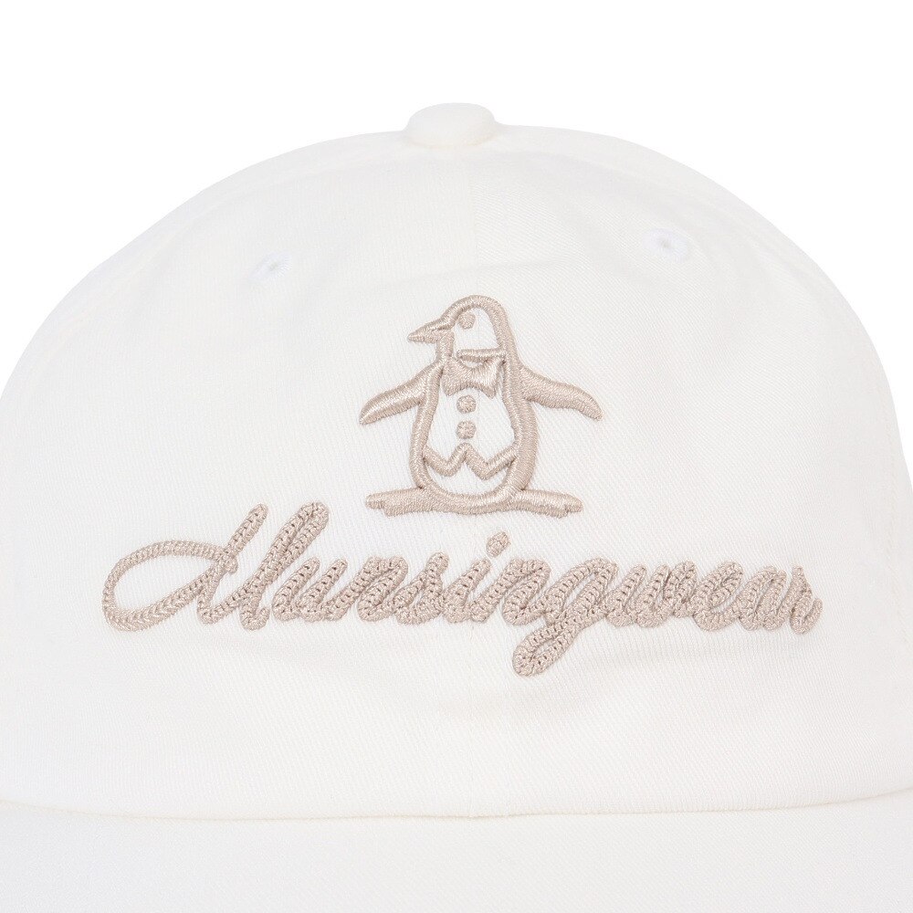 マンシングウエア（MUNSING WEAR）（レディース）ゴルフ ペンギン刺しゅう ベースボールキャップ MG5SCP01L WH00