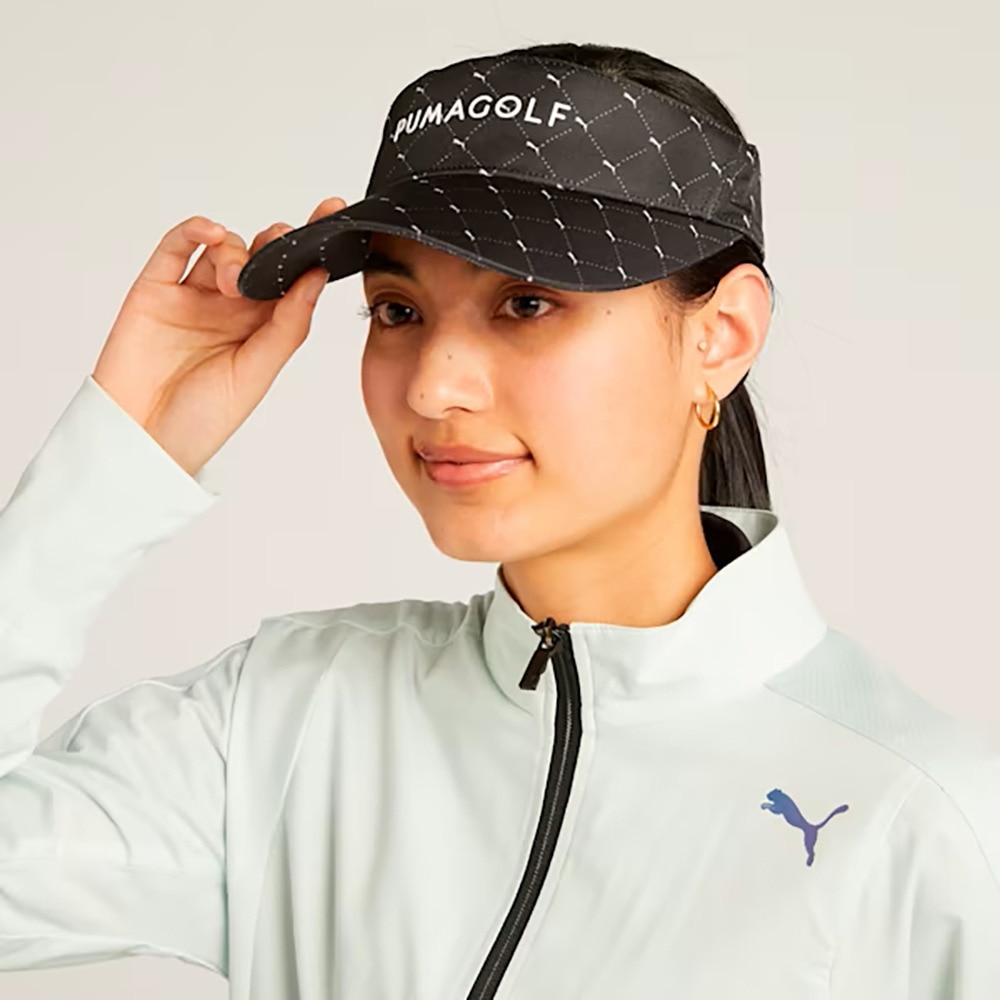 プーマ（PUMA）（レディース）ゴルフ キャット アーガイル AOP バイザー 026704-01