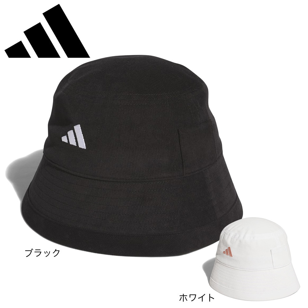 アディダス（adidas）（レディース）ゴルフ 吸湿 コーデュロイ バケットハット MMS80-IB0448BK