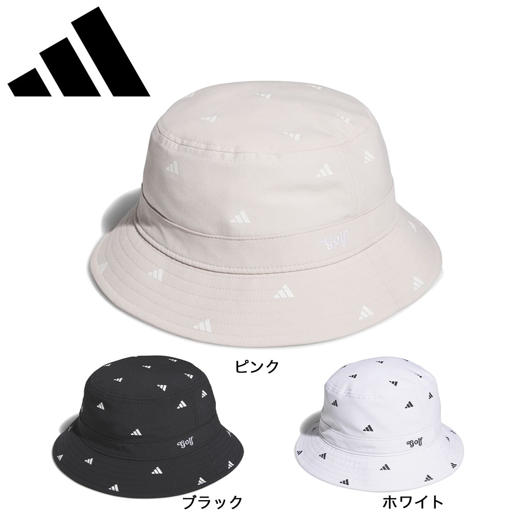 アディダス（adidas）（レディース）ゴルフ BOSプリント バケットハット KOV56-IQ2891BK