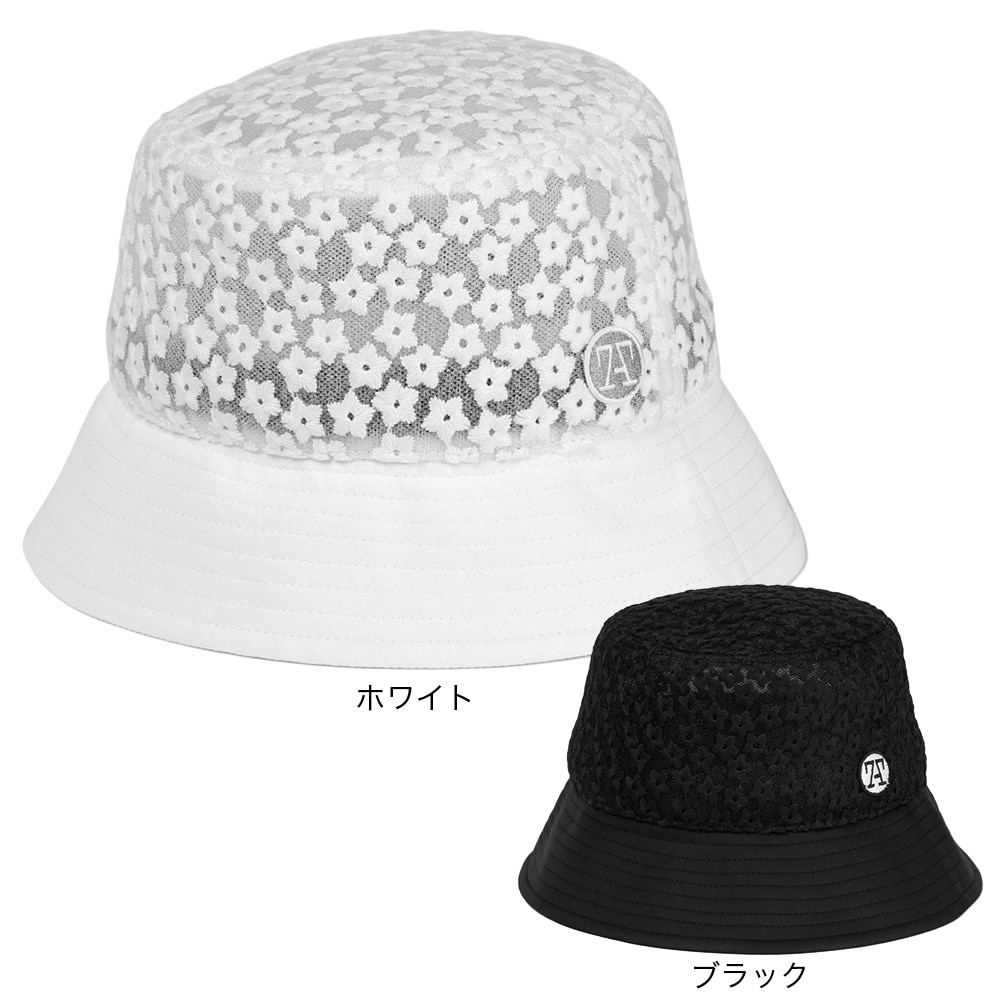 トミーアーマー（Tommy Armour）（レディース）ゴルフ 吸汗速乾 レースバケットハット TAST24S080010 BLK