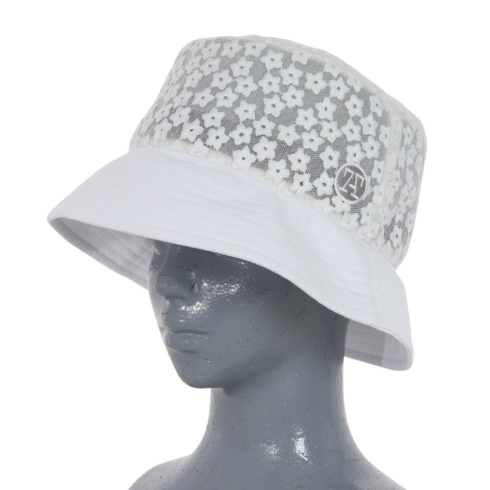 トミーアーマー（Tommy Armour）（レディース）ゴルフ 吸汗速乾 レースバケットハット TAST24S080010 WHT