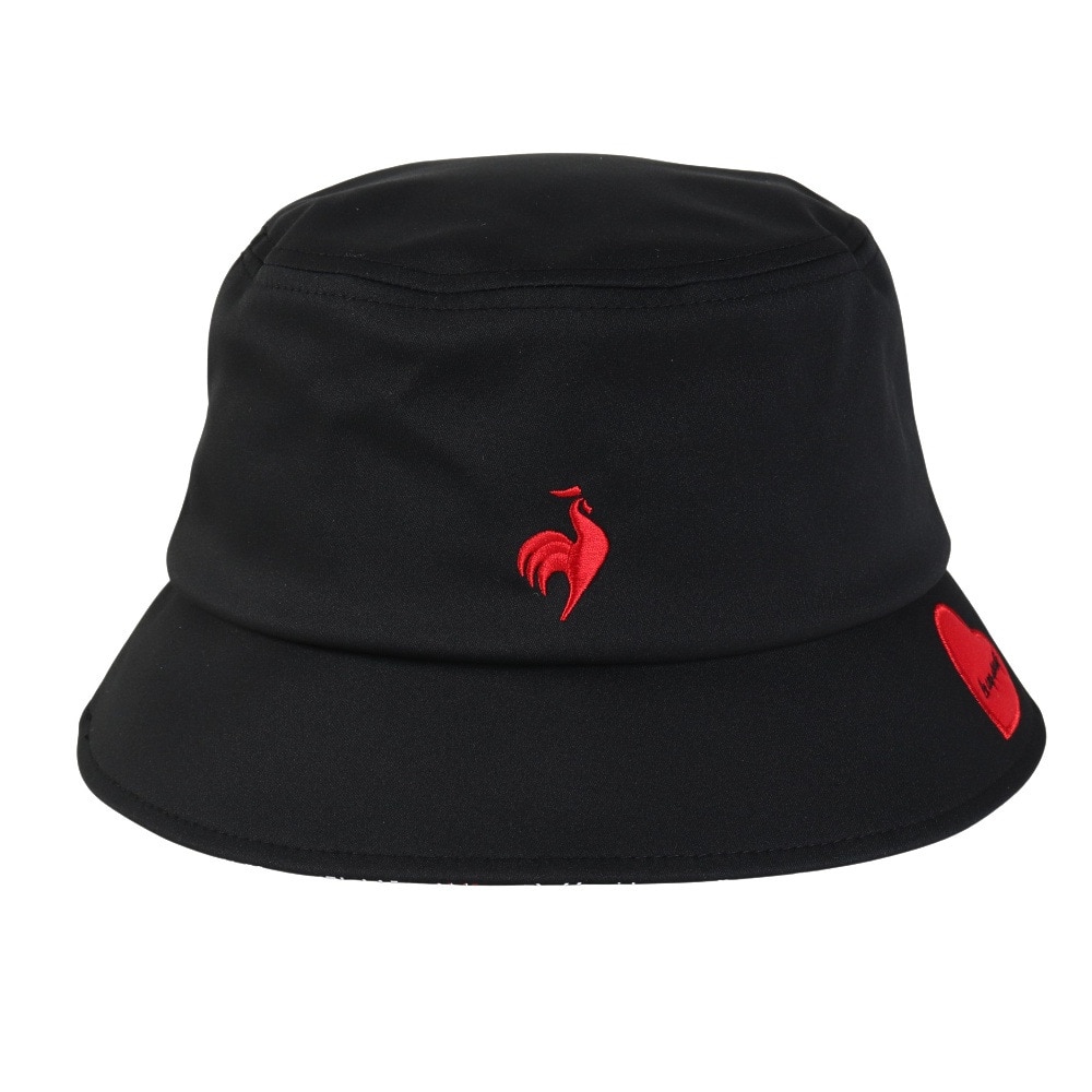 ルコックスポルティフ（lecoqsportif）（レディース）ゴルフ 吸汗速乾 抗菌防臭 シーズンモチーフ柄 ハット LG4FCP73L BK00