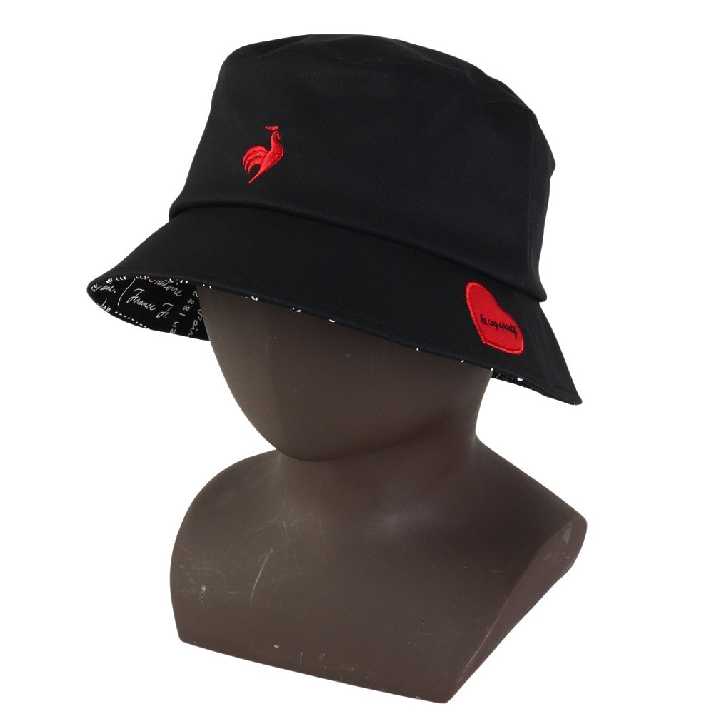 ルコックスポルティフ（lecoqsportif）（レディース）ゴルフ 吸汗速乾 抗菌防臭 シーズンモチーフ柄 ハット LG4FCP73L BK00