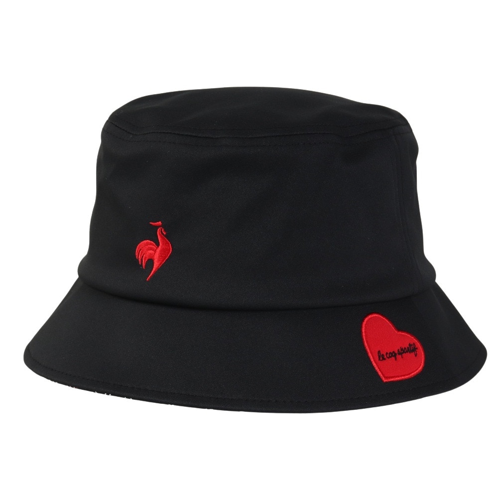 ルコックスポルティフ（lecoqsportif）（レディース）ゴルフ 吸汗速乾 抗菌防臭 シーズンモチーフ柄 ハット LG4FCP73L BK00
