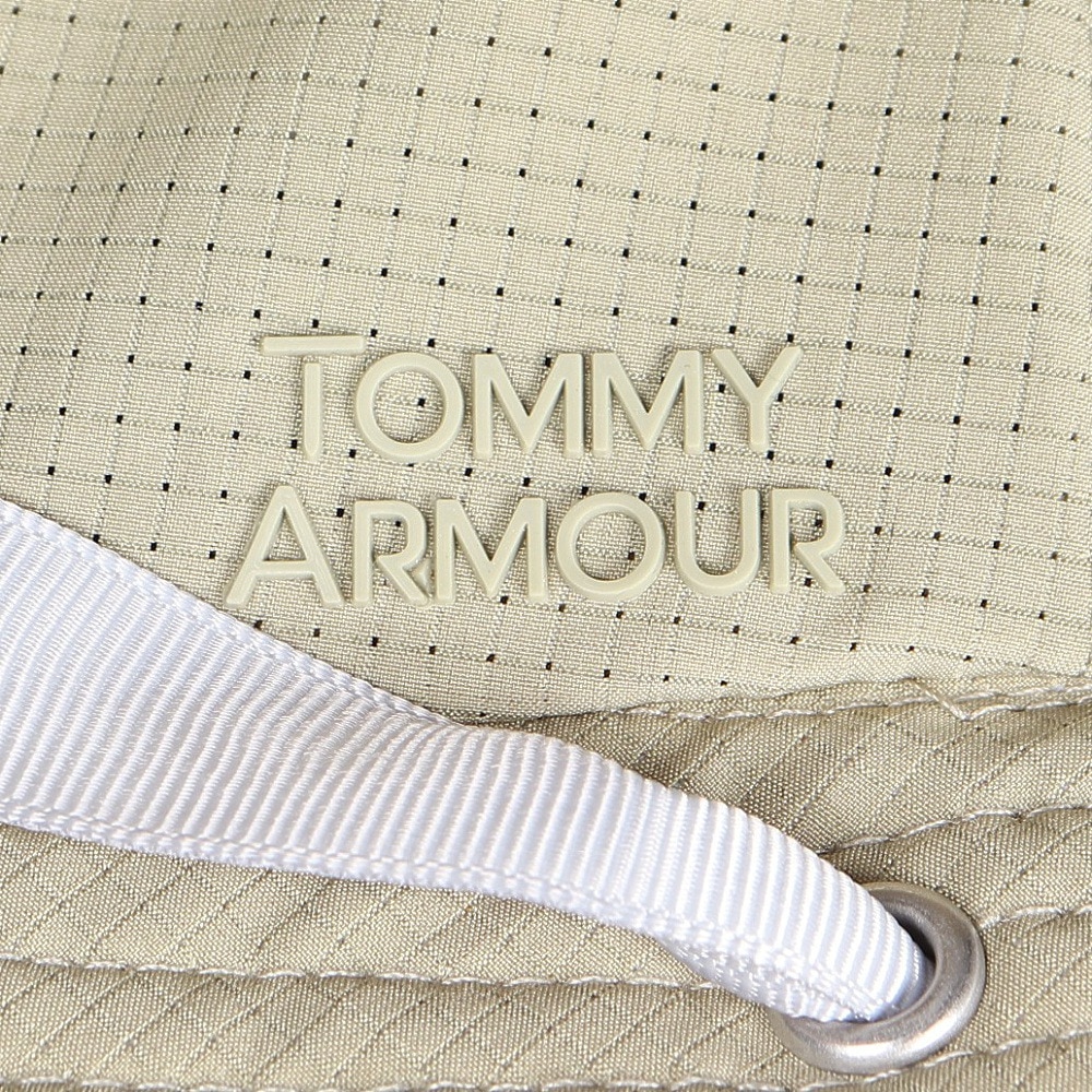 トミーアーマー（Tommy Armour）（レディース）ゴルフ 撥水 吸汗速乾 メッシュ ベンチレーションハット リボン付き TAST25S080006 KHK
