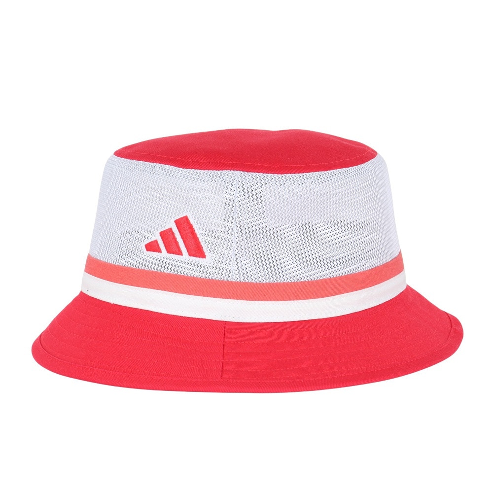 アディダス（adidas）（レディース）ゴルフ 吸汗速乾 メッシュ スプリング バケットハット KVM10-JD9896RED
