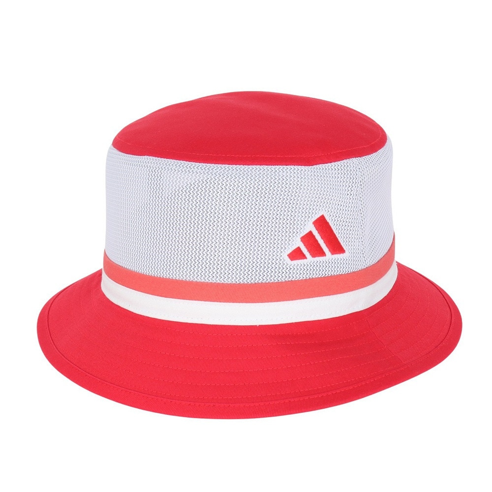 アディダス（adidas）（レディース）ゴルフ 吸汗速乾 メッシュ スプリング バケットハット KVM10-JD9896RED