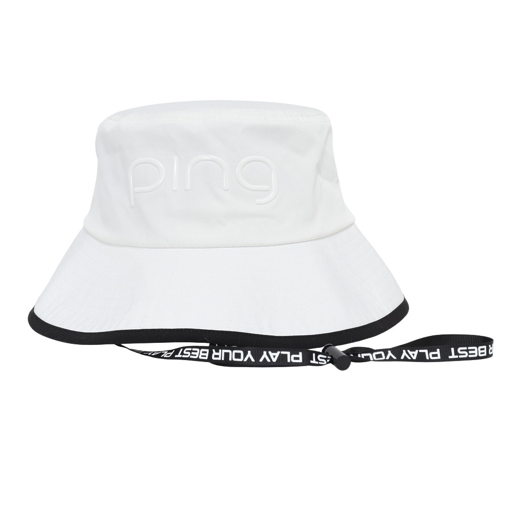 ピン（PING）（レディース）ゴルフ 撥水 ハット HW-L2505 WH 38222