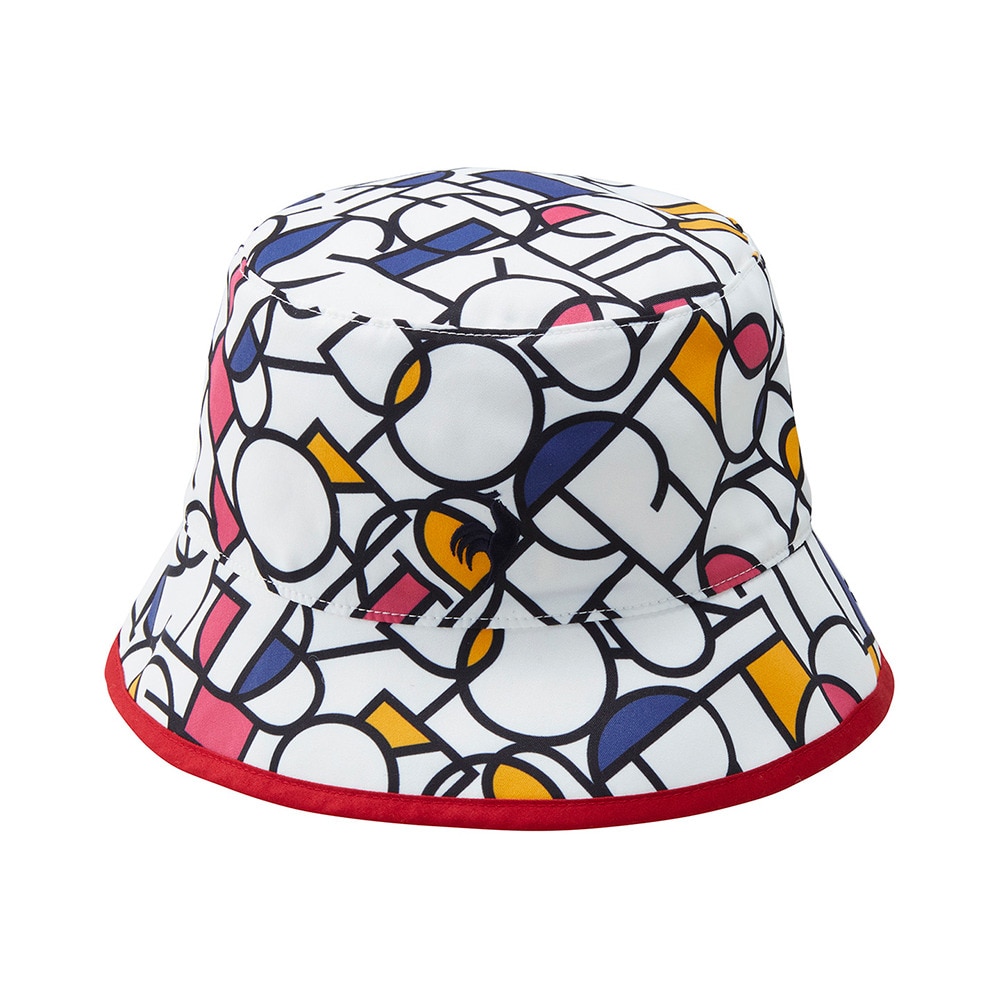 ルコックスポルティフ（lecoqsportif）（レディース）ゴルフ モンドリアン柄 リバーシブルハット LG5SCP72L WH00