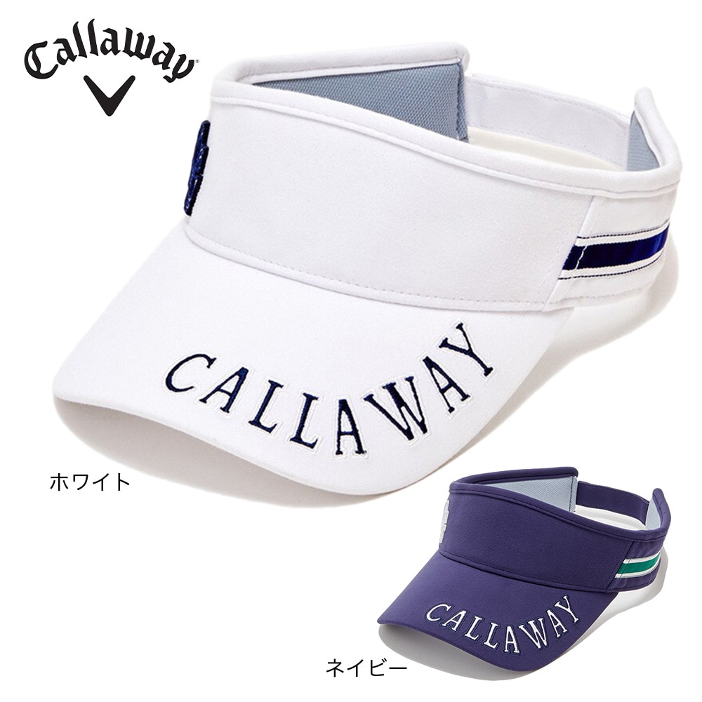 キャロウェイ（CALLAWAY）（レディース）ゴルフ 吸汗 速乾 ロゴ刺繍バイザー C23191215-1030