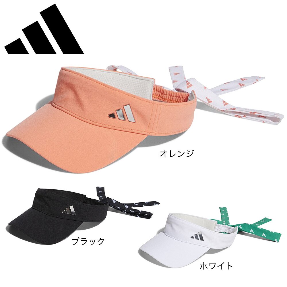 アディダス（adidas）（レディース）ゴルフ モノグラム リボンバイザー MGR65-HT5757BK