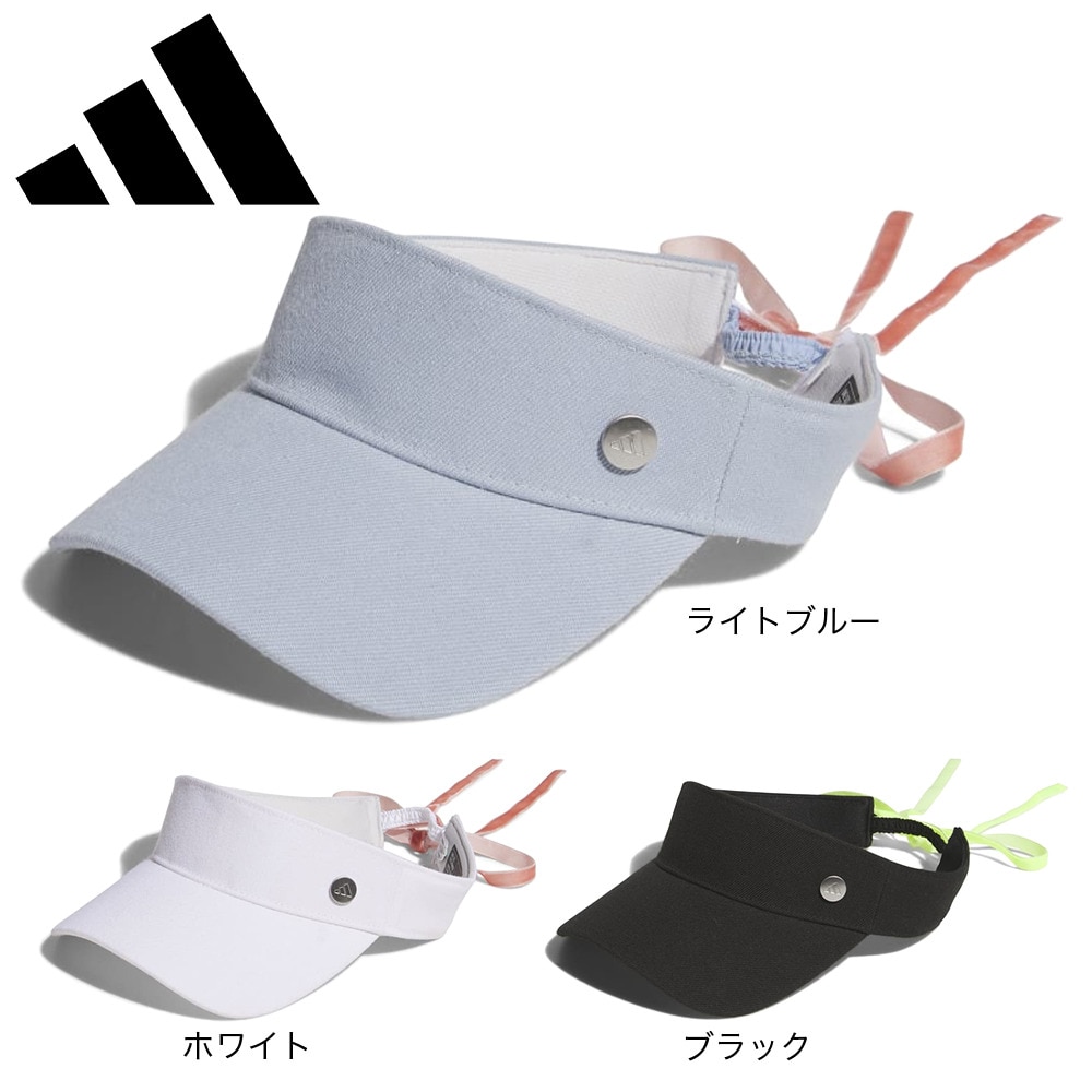 アディダス（adidas）（レディース）ゴルフ メタルロゴ リボンバイザー MMS57-IA9623LBL