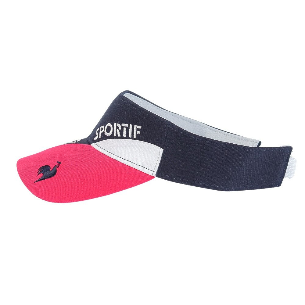 ルコックスポルティフ（lecoqsportif）（レディース）ゴルフ 吸汗速乾 抗菌防臭 シーズンモチーフ 切り替えサンバイザー QGCWJC51 NV00