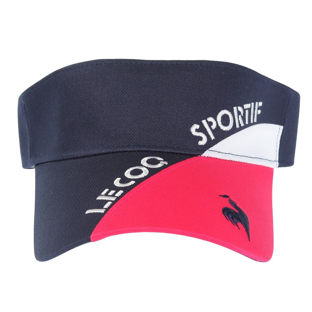 ルコックスポルティフ（lecoqsportif）（レディース）ゴルフ 吸汗速乾 抗菌防臭 シーズンモチーフ 切り替えサンバイザー QGCWJC51 NV00