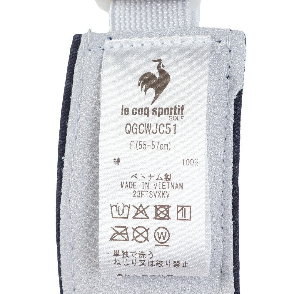 ルコックスポルティフ（lecoqsportif）（レディース）ゴルフ 吸汗速乾 抗菌防臭 シーズンモチーフ 切り替えサンバイザー QGCWJC51 NV00