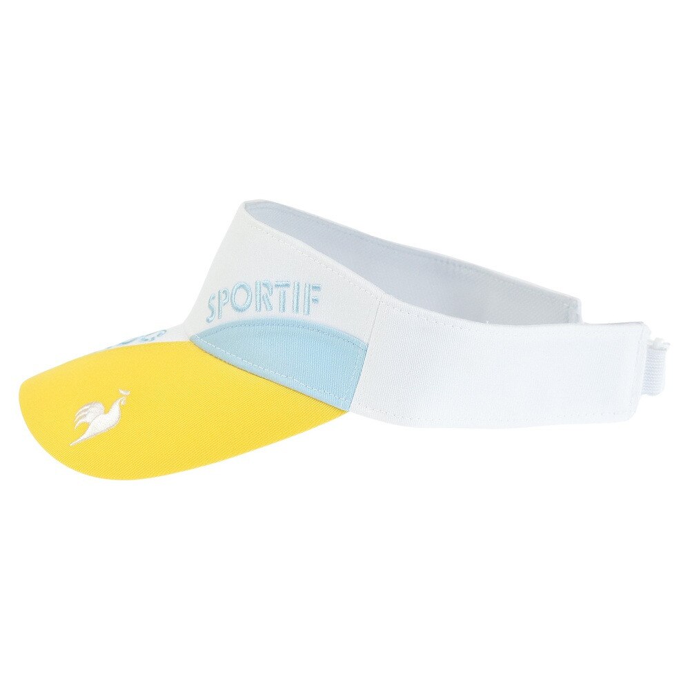 ルコックスポルティフ（lecoqsportif）（レディース）ゴルフ シーズンモチーフ 切り替えサンバイザー QGCWJC51 WH00