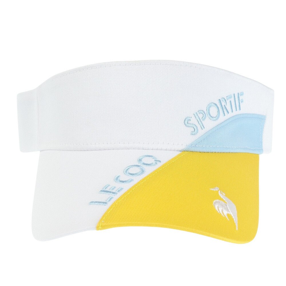 ルコックスポルティフ（lecoqsportif）（レディース）ゴルフ シーズンモチーフ 切り替えサンバイザー QGCWJC51 WH00