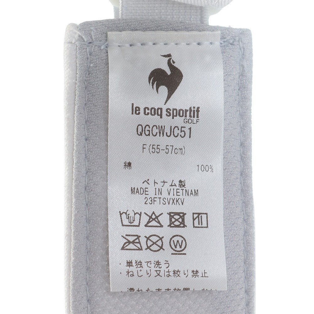 ルコックスポルティフ（lecoqsportif）（レディース）ゴルフ シーズンモチーフ 切り替えサンバイザー QGCWJC51 WH00