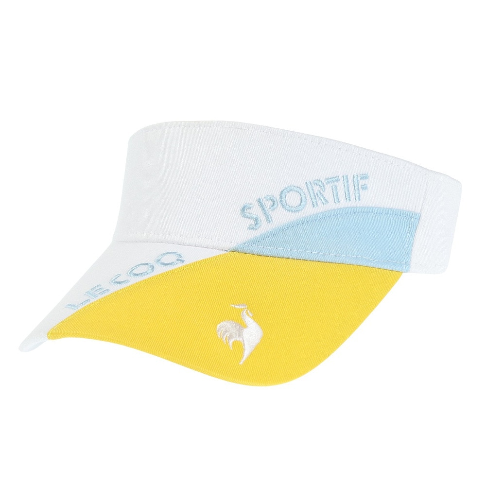 ルコックスポルティフ（lecoqsportif）（レディース）ゴルフ シーズンモチーフ 切り替えサンバイザー QGCWJC51 WH00
