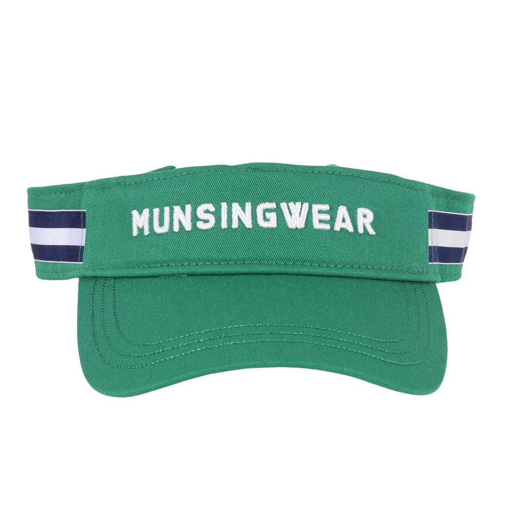 マンシングウエア（MUNSING WEAR）（レディース）ゴルフ 帽子 コットン ロゴバイザー MGCWJC50 GR00