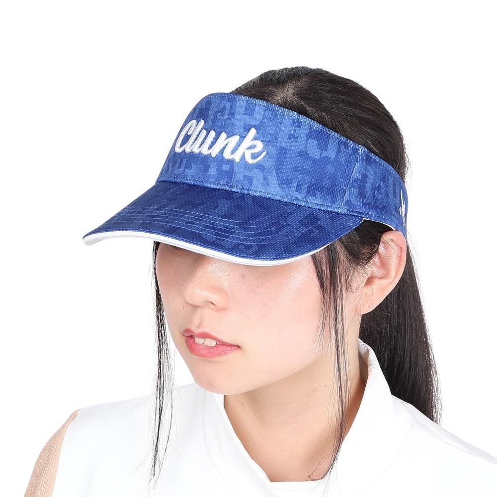 クランク（CLUNK）（レディース）ゴルフ 吸水速乾 接触冷感 総柄バイザー CL5RWD19 NVY